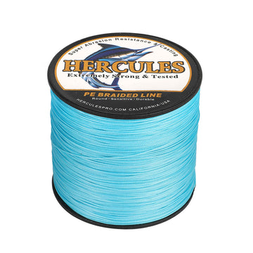 HERCULES 300M 328Yds Blue 10lb-420lb PE Braid Fishing Line 12 Strands HERCULES
